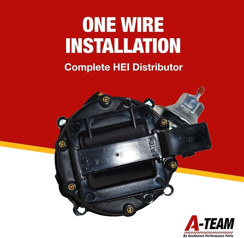 A-Team Performance Six Cylinder Complete HEI Distributor - 65K Coil & Automotive Wire - CNC Shaft & Distributor Assembly - Compatible with Toyota FJ40, FJ60 & GM Straight-6 Engines - Image 4
